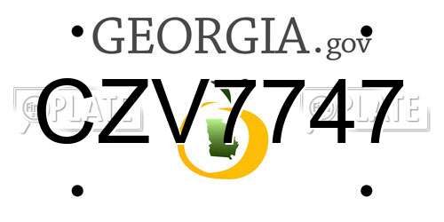 CZV7747 Georgia License Plate