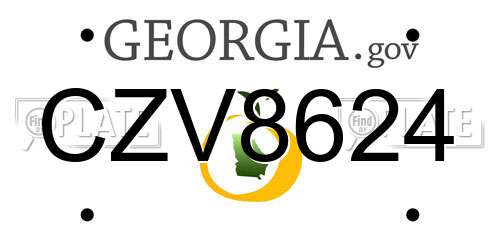 CZV8624 Georgia License Plate