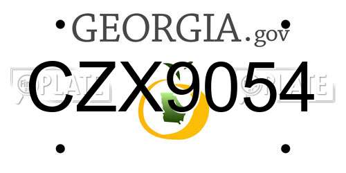 CZX9054 Georgia License Plate