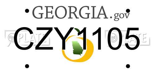 CZY1105 Georgia License Plate
