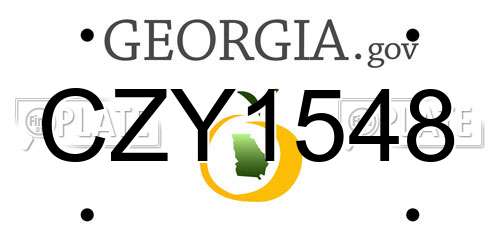 CZY1548 Georgia License Plate