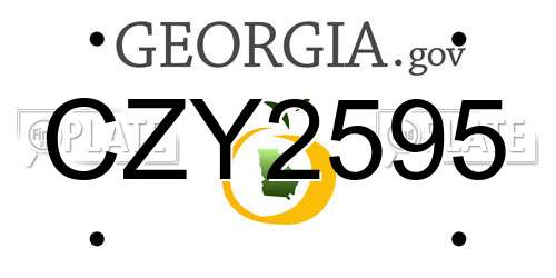 CZY2595 Georgia License Plate