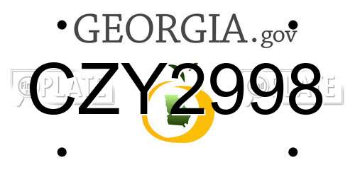 CZY2998 Georgia License Plate