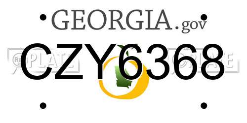 CZY6368 Georgia License Plate