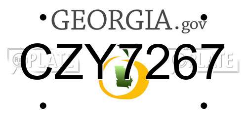 CZY7267 Georgia License Plate