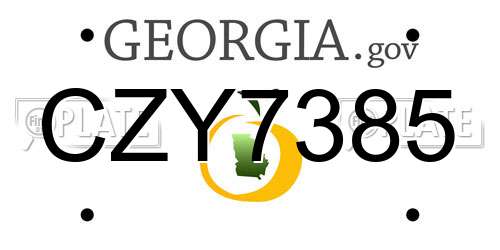 CZY7385 Georgia License Plate