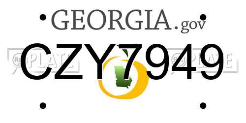 CZY7949 Georgia License Plate