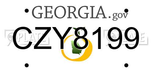 CZY8199 Georgia License Plate