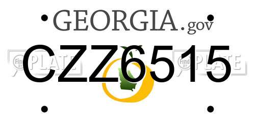CZZ6515 Georgia License Plate