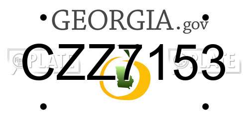 CZZ7153 Georgia License Plate