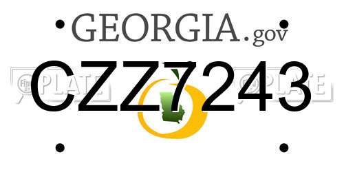 CZZ7243 Georgia License Plate