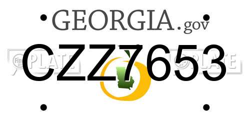 CZZ7653 Georgia License Plate