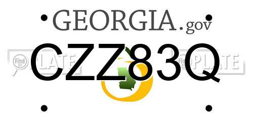 CZZ83Q Georgia License Plate