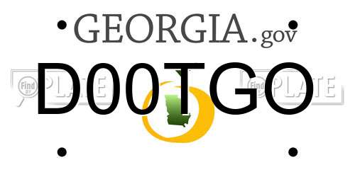 D00TGO Georgia License Plate