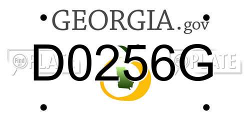 D0256G Georgia License Plate