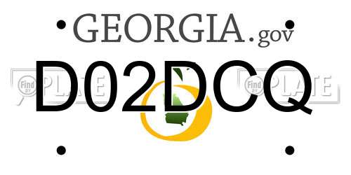 D02DCQ Georgia License Plate