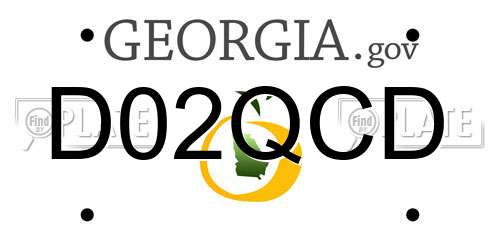 D02QCD Georgia License Plate