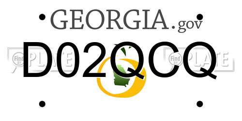 D02QCQ Georgia License Plate