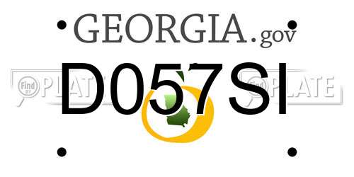 D057SI Georgia License Plate