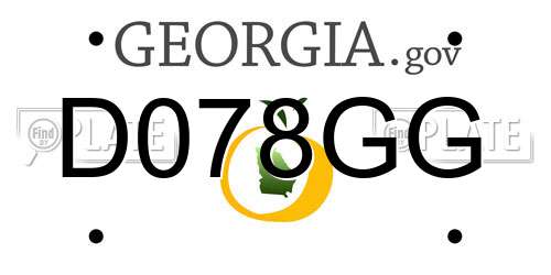 D078GG Georgia License Plate
