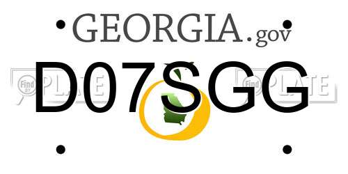 D07SGG Georgia License Plate