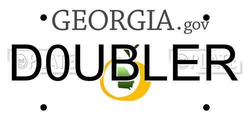 D0UBLER Georgia License Plate