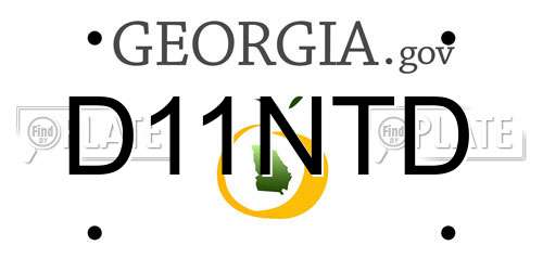 D11NTD Georgia License Plate