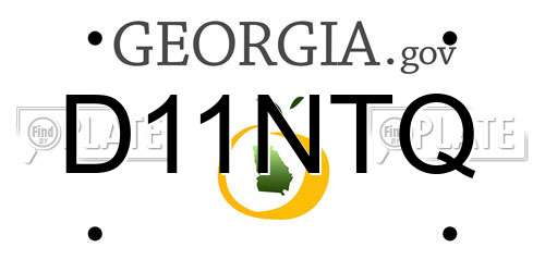 D11NTQ Georgia License Plate