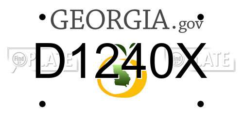 D1240X Georgia License Plate