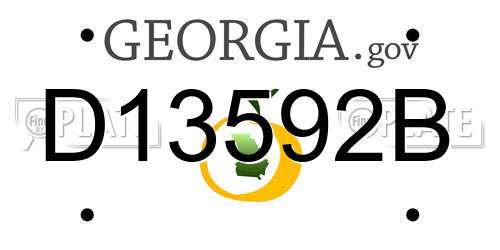 D13592B Georgia License Plate