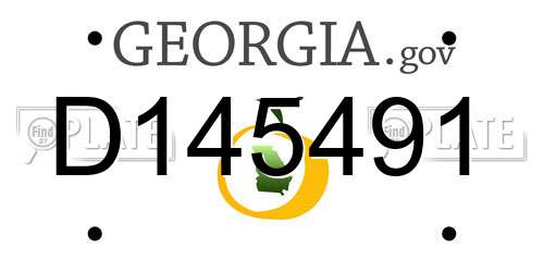 D145491 Georgia License Plate