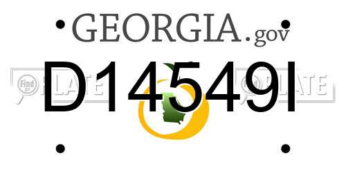 D14549I Georgia License Plate
