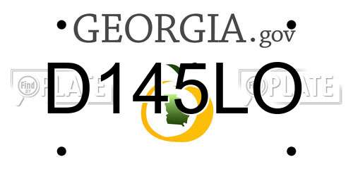 D145LO Georgia License Plate