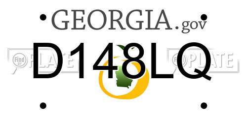 D148LQ Georgia License Plate