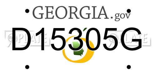 D15305G Georgia License Plate