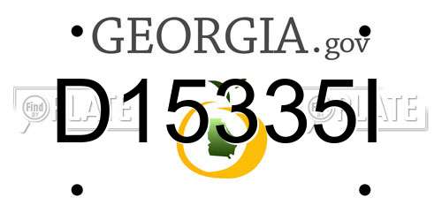 D15335I Georgia License Plate