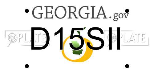 D15SII Georgia License Plate