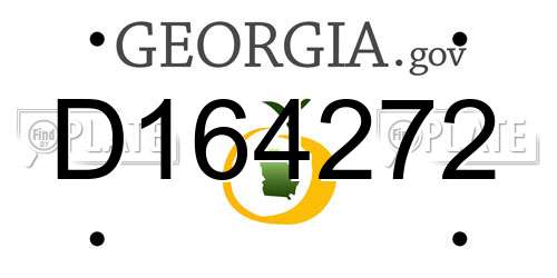 D164272 Georgia License Plate