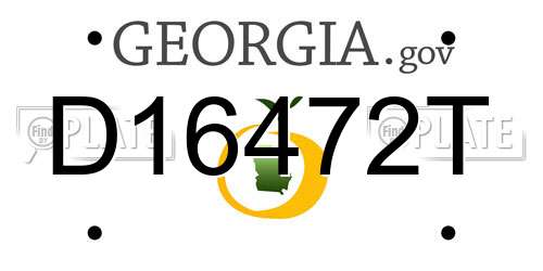 D16472T Georgia License Plate