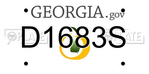 D1683S Georgia License Plate