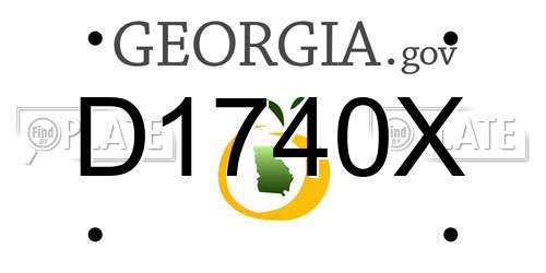 D1740X Georgia License Plate