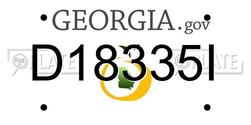 D18335I Georgia License Plate