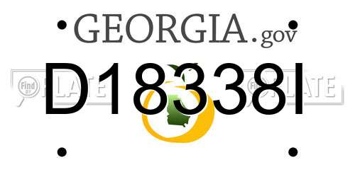D18338I Georgia License Plate