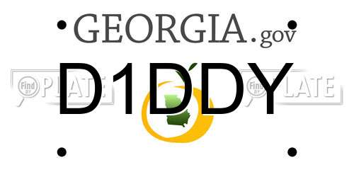 D1DDY Georgia License Plate