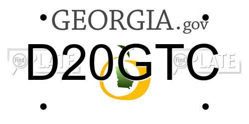 D20GTC Georgia License Plate