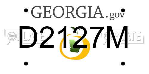 D2127M Georgia License Plate