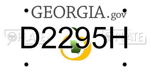 D2295H Georgia License Plate