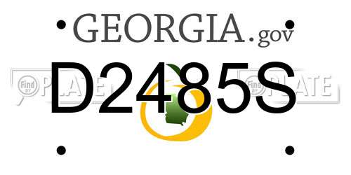 D2485S Georgia License Plate