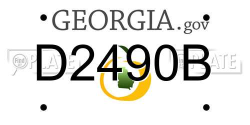 D2490B Georgia License Plate
