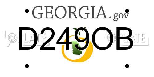 D249OB Georgia License Plate
